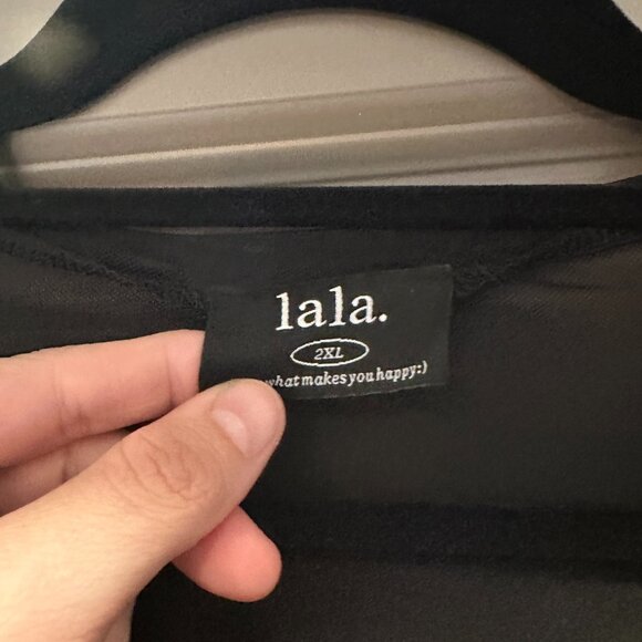 Karma Oversized Mesh Dress + Slip in Black 2XL - Picture 3 of 4